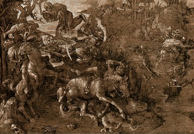 Bataille des chevaliers avec la mort - Hans Baldung Grien