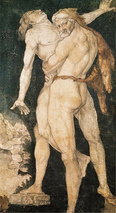 Héraclès et Antée - Hans Baldung Grien