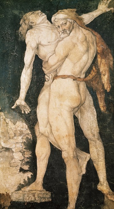 Hercule et Antée, vers 1530 - Hans Baldung Grien