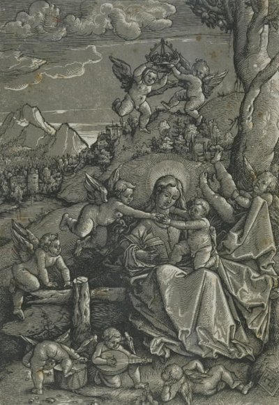 Madonna avec enfant et anges dans un paysage - Hans Baldung Grien
