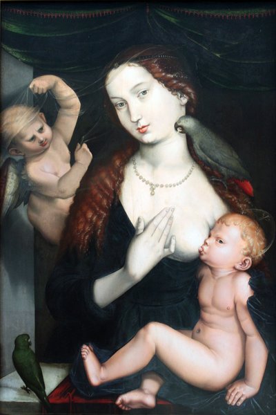La Madone aux perroquets - Hans Baldung Grien