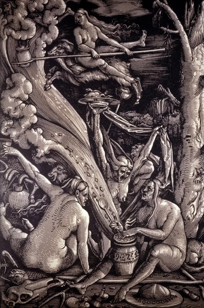 Le Sabbat des Sorcières, gravure de Hans Baldung Grien, peintre, graveur et dessinateur allemand (1484-1545) - Hans Baldung Grien