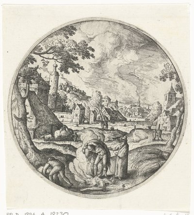 Les mauvaises herbes sont brûlées (De parabel van het onkruid tussen de tarwe) - Hans Bol