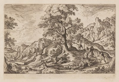 Planche 11, tirée de Paysages avec scènes de l