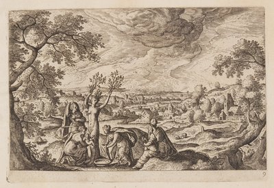 Planche 9, tirée de Paysages avec scènes de l