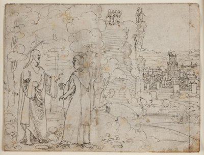 Le Christ tenté par le diable dans le désert - Hans Brosamer