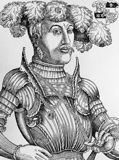 Portrait de Philippe Ier, Landgrave de Hesse, dit le Magnanime, gravure par Hans Brosamer - Hans Brosamer