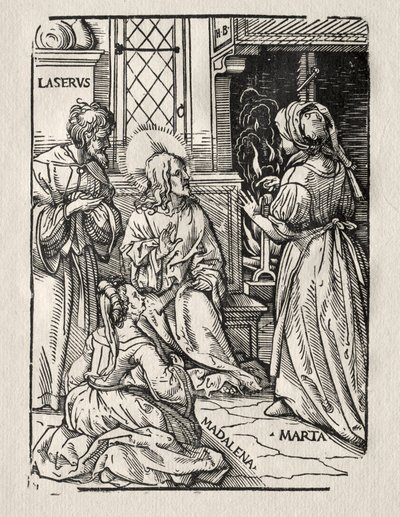 Le Christ dans la Maison de Lazare, 1510 - Hans Burgkmair