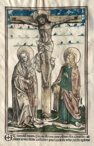 Christ en croix entre Marie et Jean - Hans Burgkmair