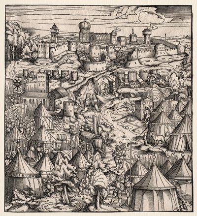 Der Weisskunig : Le siège de Padoue - Hans Burgkmair