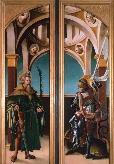 Saint Sigismond et Saint Georges (détail) - Hans Burgkmair