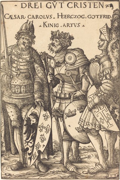 Charlemagne, Arthur et Godefroy - Hans Burgkmair I