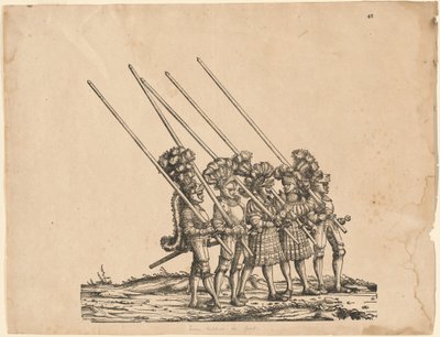 Cinq jouteurs à pied - Hans Burgkmair I