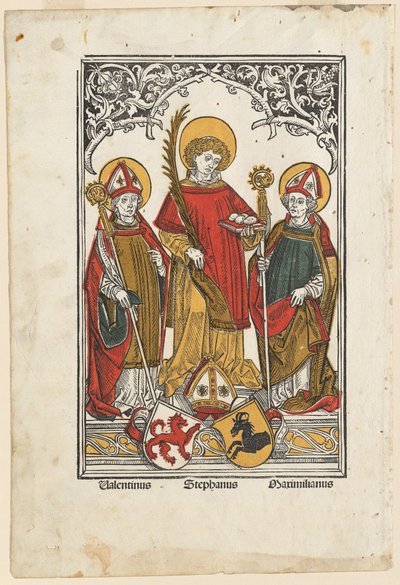 Saint Valentin, Saint Étienne et Saint Maximilien - Hans Burgkmair I