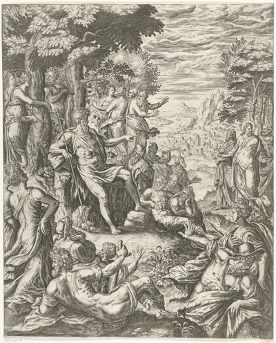 Jean-Baptiste prêchant à la foule - Hans Collaert (I)