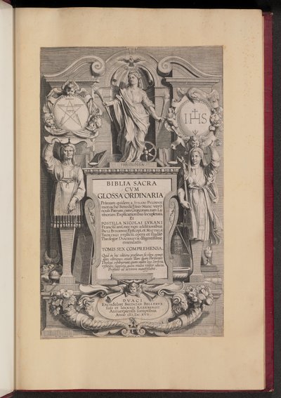 Page de titre pour Biblia Sacra Cvm Glossa Ordinaria - Hans Collaert the Younger after Sir Peter Paul Rubens