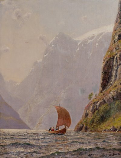 Navigation dans un fjord - Hans Dahl