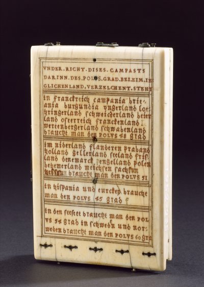 Cadran solaire à boussole de tablette, Nuremberg, 1574 - Hans Ducher