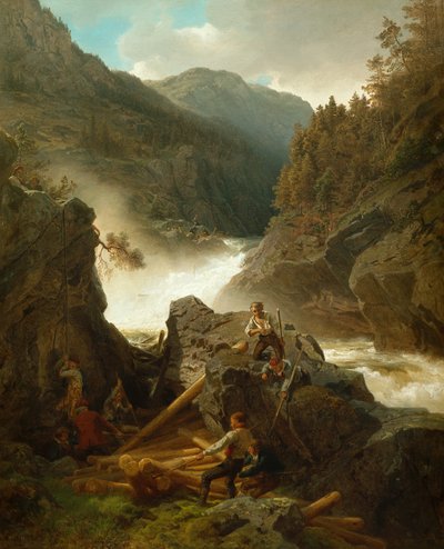 Rivière Rukkedals, Nes à Hallingdal - Hans Gude