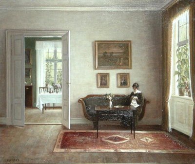 Intérieur avec Figure Assise - Hans Hilsoe