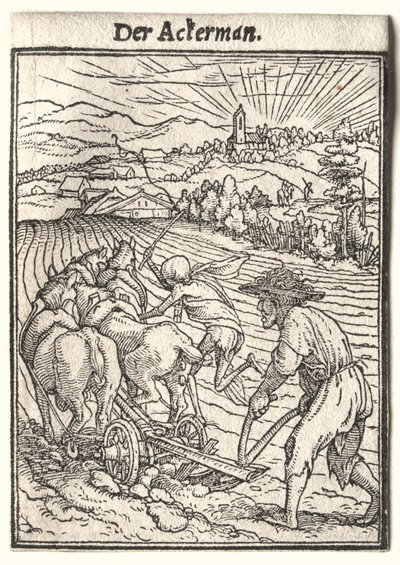La Danse de la Mort : Le Laboureur - Hans Holbein