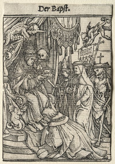 La Danse de la Mort : Le Pape - Hans Holbein