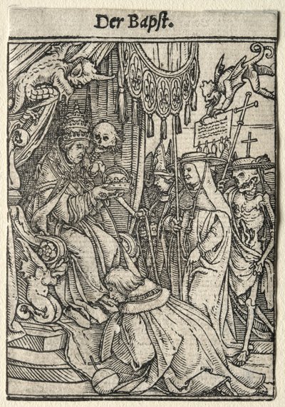 La danse de la mort : Le Pape - Hans Holbein