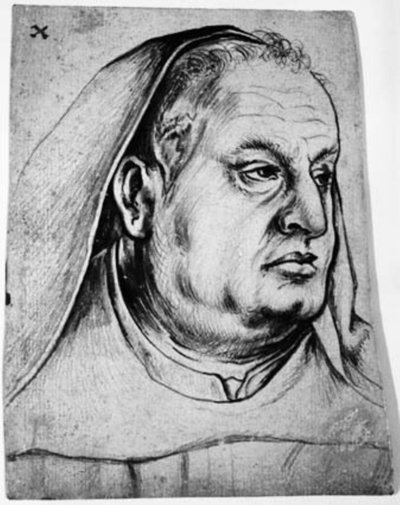 Portrait de Hans Griesherr, moine de Sts Ulrich et Afra à Augsbourg - Hans Holbein d.Æ.