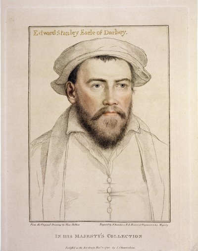 Edward Stanley Comte de Derby (1508-1572) gravé par Francesco Bartolozzi (1727-1815) 1793 - Hans Holbein der Jüngere