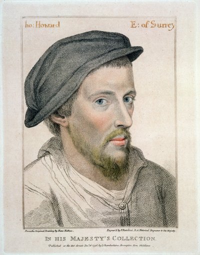 Henry Howard, Comte de Surrey (vers 1517-47) gravé par Francesco Bartolozzi (1727-1815) - Hans Holbein der Jüngere