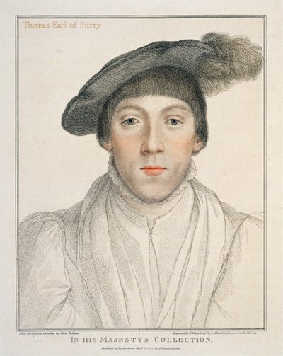 Henry Howard, Comte de Surrey, gravé par Francesco Bartolozzi, 1795 - Hans Holbein der Jüngere