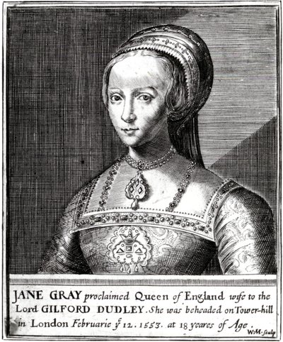 Jane Gray, gravée par William Marshall, 1648 - Hans Holbein der Jüngere