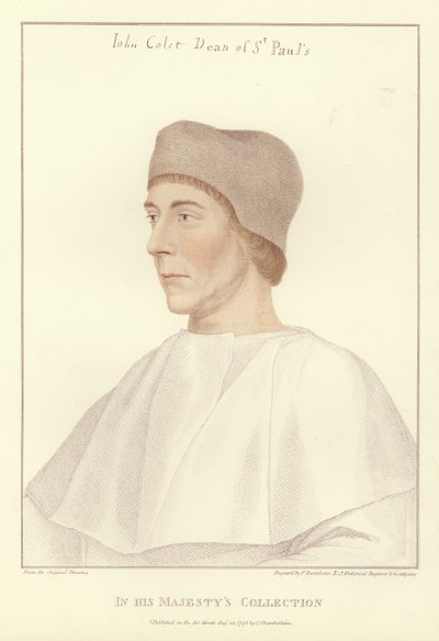 John Colet, doyen de la cathédrale Saint-Paul (aquatinte) - Hans Holbein der Jüngere