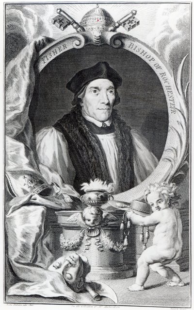 John Fisher, évêque de Rochester, gravé par Jacobus Houbraken, c.1738-42 - Hans Holbein der Jüngere