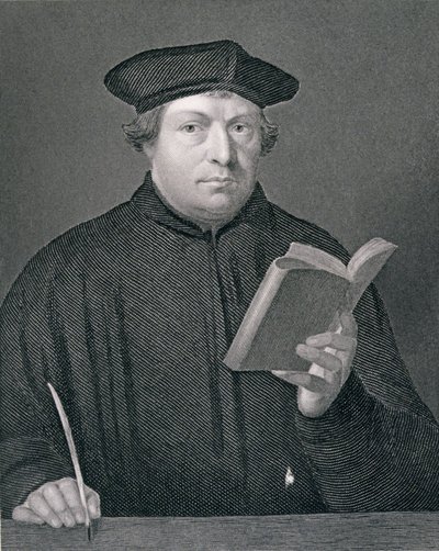 Martin Luther (1483-1546), gravé par W. Holl, de 