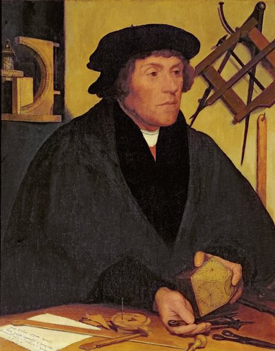 Portrait de Nicholas Kratzer (1487-c.1550) Fellow of Corpus Christi College et plus tard Astronome Royal du Roi Henri VIII, copie du 19ème siècle de l