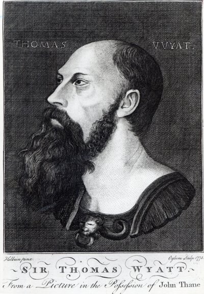 Portrait de Sir Thomas Wyatt le Jeune (vers 1521-54) gravé par Ogborn, 1775 - Hans Holbein der Jüngere