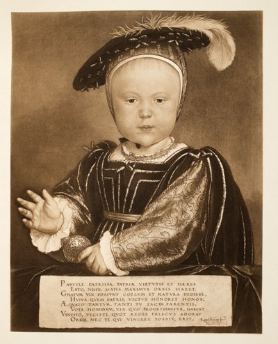 Prince Edward, plus tard roi Edward VI, c.1540, pub. 1902 - Hans Holbein der Jüngere