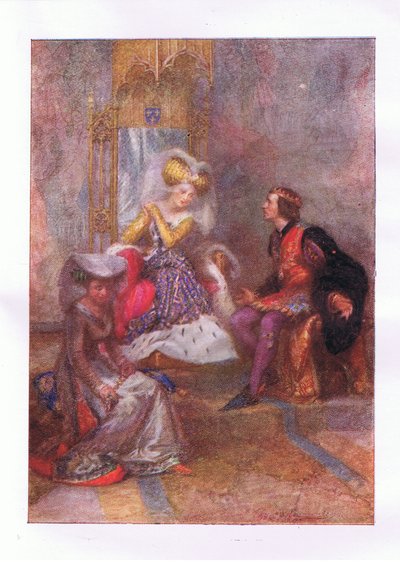Et que dis-tu alors à mon amour ? (Henri V), des Œuvres complètes de Shakespeare publiées par George Harrap & Co Ltd, années 1920 - Hans Holbein der Jüngere