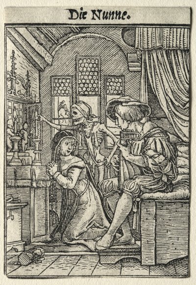 Danse de la mort : La Nonne - Hans Holbein the Younger