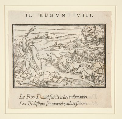 David soumet ses ennemis (recto); David et Urie (verso) - Hans Holbein der Jüngere