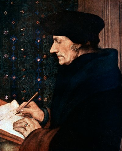 Desiderus Erasmus 1497-1543, humaniste et érudit néerlandais, 1523 - Hans Holbein der Jüngere