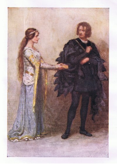 Moi, pas moi, je ne vous ai jamais rien donné (Hamlet), des Œuvres complètes de Shakespeare publiées par George Harrap & Co Ltd, années 1920 - Hans Holbein der Jüngere