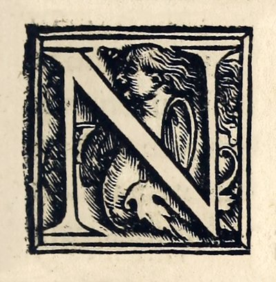 Lettre illuminée "N" de la troisième édition de Bâle de 1518 de 