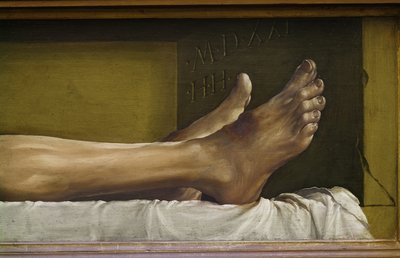 Le Corps du Christ mort (détail) - Hans Holbein der Jüngere