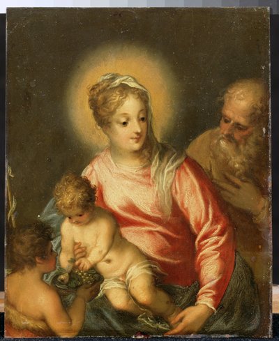 La Sainte Famille avec Saint Jean Baptiste - Hans I or Johann Rottenhammer