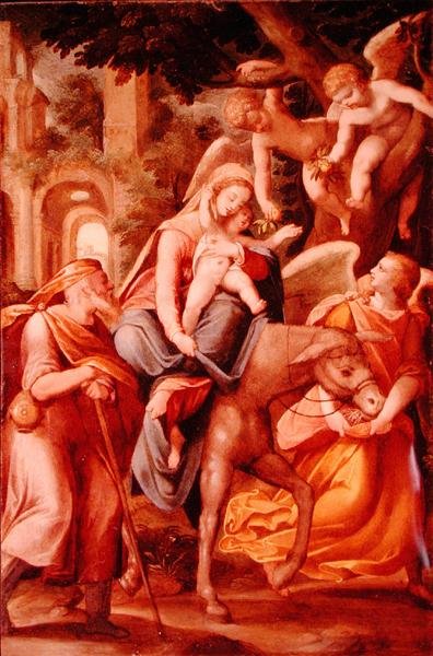 La Fuite en Égypte - Hans I or Johann Rottenhammer