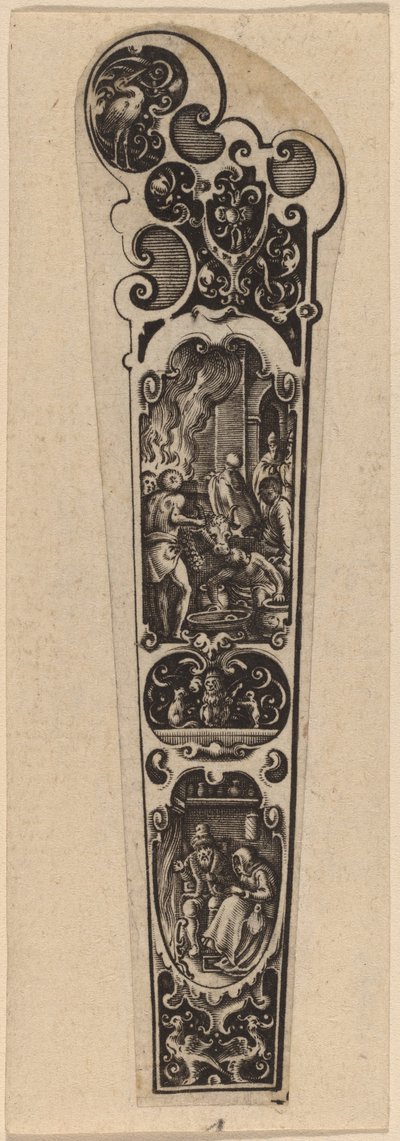 Manche pour Couteau ou Fourchette, Orné de Figures - Hans Janssen