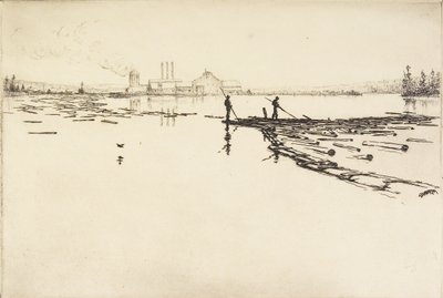 Le barrage de bois, c.1924 - Hans Kleiber