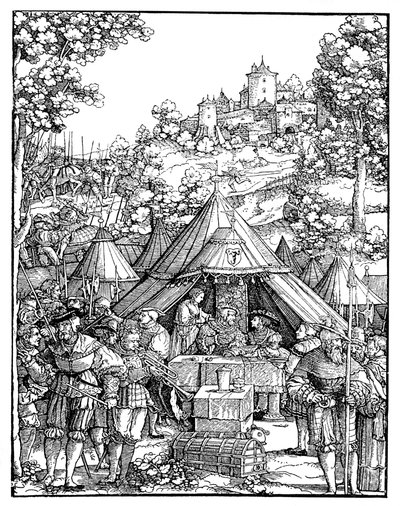 Charles V dans un camp militaire - Hans Leonard Schaufelein